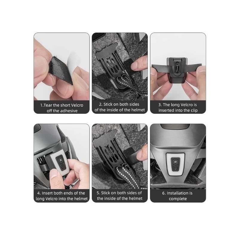 ROCKBROS casco de bicicleta luz LED integrada ultraligero antisudor seguridad ciclismo y visibilidad máxima