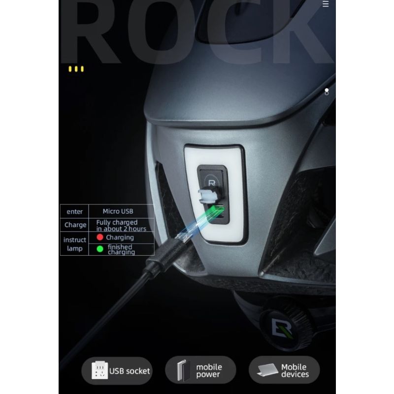 ROCKBROS casco de bicicleta luz LED integrada ultraligero antisudor seguridad ciclismo y visibilidad máxima