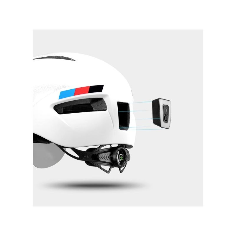 ROCKBROS casco de bicicleta luz LED integrada ultraligero antisudor seguridad ciclismo y visibilidad máxima