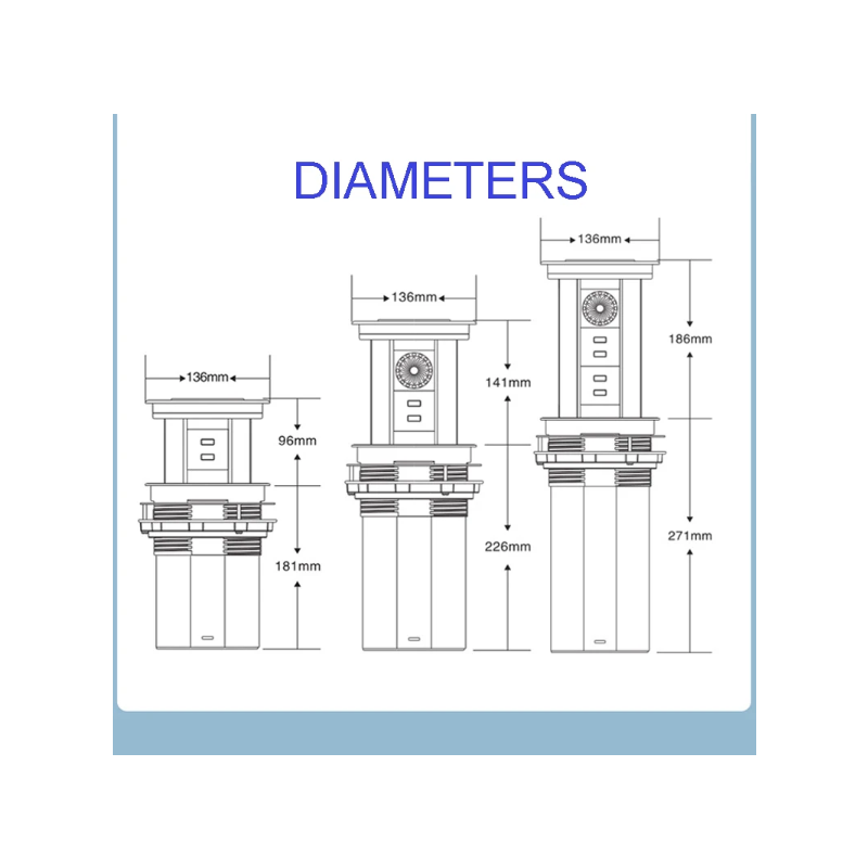Enchufes Eléctricos de Elevación con Salida Retráctil Motorizada y Carga Inalámbrica USB Diseño Moderno