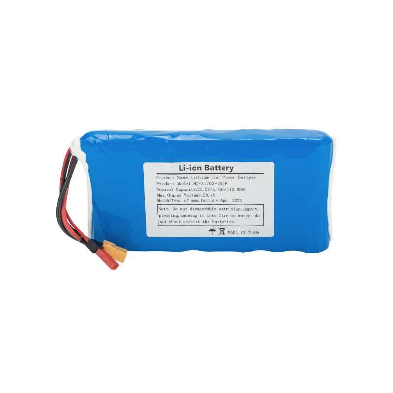 Paquete de batería iones de litio 21700 7S1P 252V con capacidad 4000mAh y diseño compacto para monopatín robusto