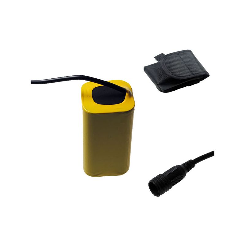 Batería de Luz Bicicleta Tornillo Interfaz Fija 8.4V 8800mAh Impermeable Ligera para Ciclismo Nocturno