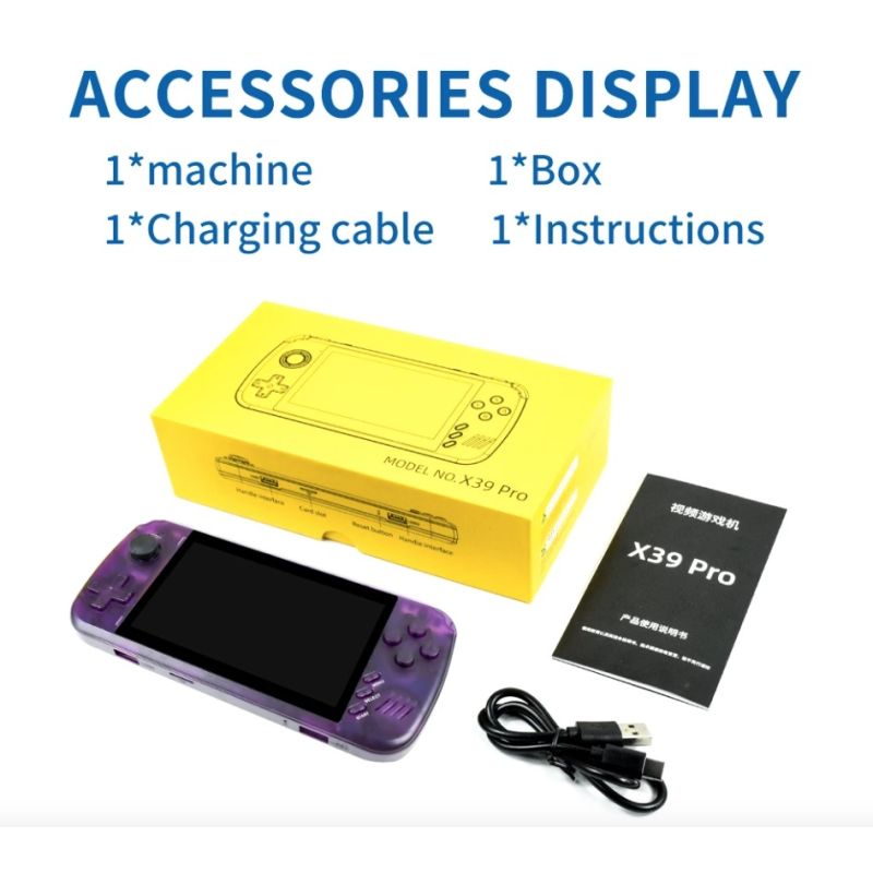 POWKIDDY X39pro consola de videojuegos portátil gaming retro con pantalla IPS 4,5