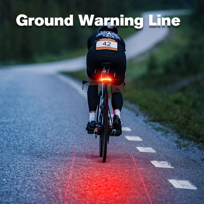 Meilan X5 Luz Trasera Inteligente Bici con Direccionales, Freno Automático y Control Remoto Inalámbrico Recargable.