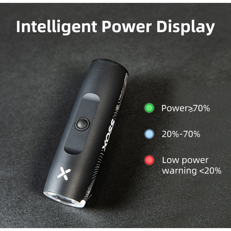 XOSS XL-1200 Luz para Bicicleta Recargable 1200 Lúmenes con Seis Modos Carga Tipo-C Ideal Ciclismo y Seguridad