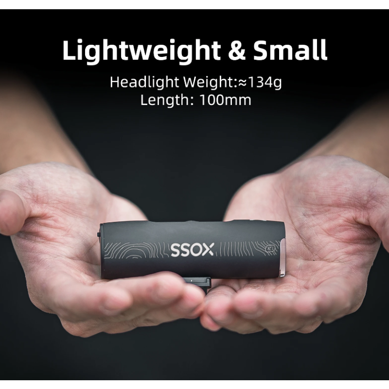 XOSS XL-1200 Luz para Bicicleta Recargable 1200 Lúmenes con Seis Modos Carga Tipo-C Ideal Ciclismo y Seguridad