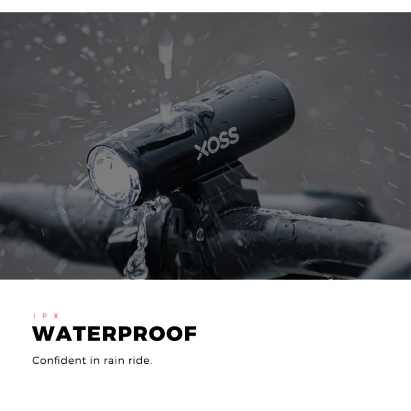 XOSS XL-400 luz bicicleta MTB USB recargable faro impermeable 400 lúmenes cinco modos instalación dual SEGURA