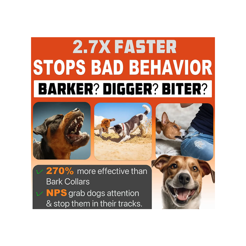 Repelente de perros recargable dispositivo ultrasónico con linterna LED eficaz para control de ladridos