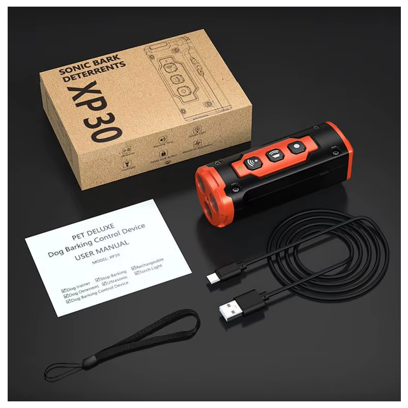 Dispositivo Recargable Ultrasónico Repelente de Perros Herramienta de Entrenamiento Canino Control de Ladridos