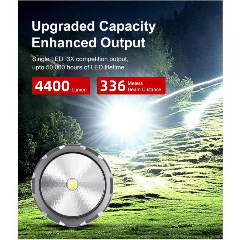 Linterna Klarus XT21X Pro LED XHP70.2 4400 lúmenes versátil alto rendimiento batería duradera recargable