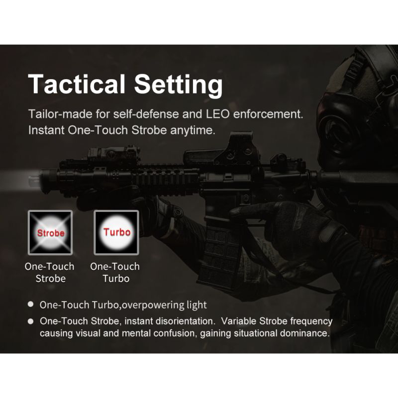 Linterna Klarus XT21X Pro LED XHP70.2 4400 lúmenes versátil alto rendimiento batería duradera recargable