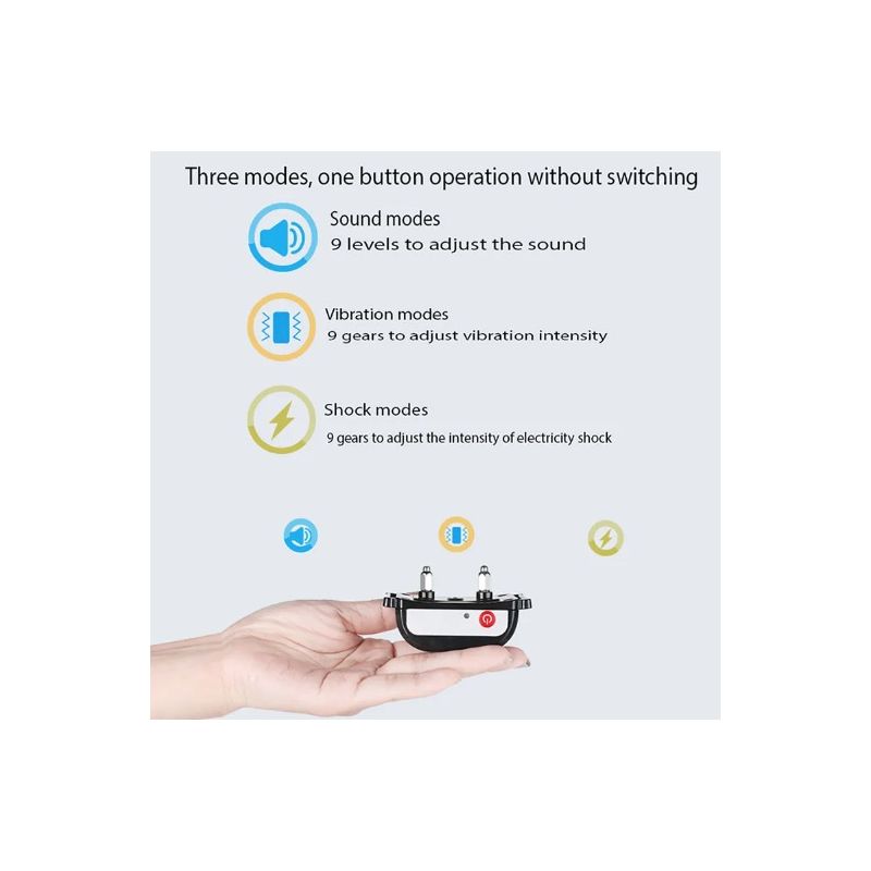 Cerca Electrónica Inalámbrica y Dispositivo de Entrenamiento para Perros con Pantalla a Color Seguridad para Mascotas