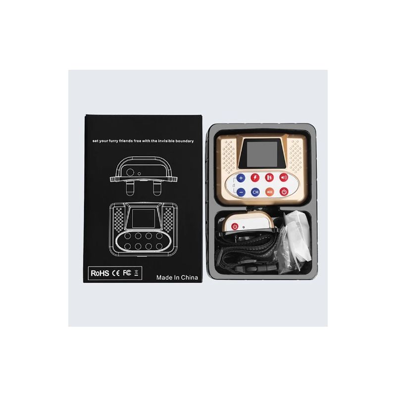 Cerca Electrónica Inalámbrica y Dispositivo de Entrenamiento para Perros con Pantalla a Color Seguridad para Mascotas