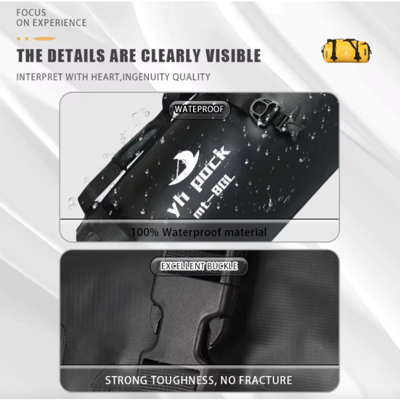 Bolsa Moto Impermeable 40/80L - Alforja Bici MTB - Portaequipajes Trasero - Accesorio Ciclismo