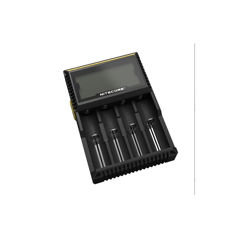 Cargador Nitecore D4 con pantalla LCD cargar baterías Li-Ion 18650 14500 26650 seguridad carga avanzada