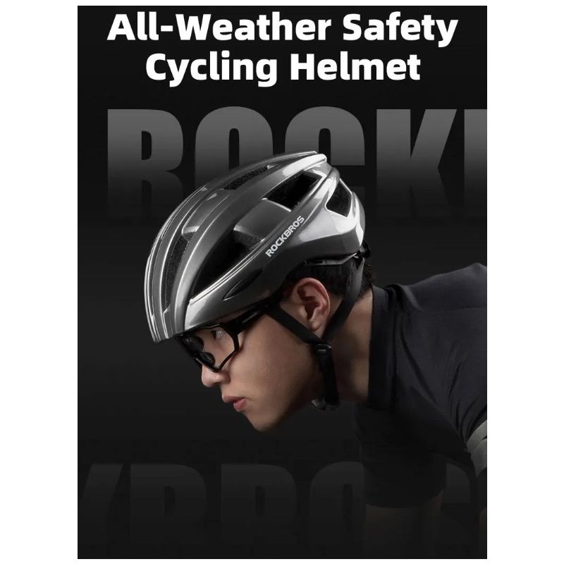 Casco de bicicleta ROCKBROS ultraligero con luz trasera LED recargable ideal para ciclismo urbano y MTB