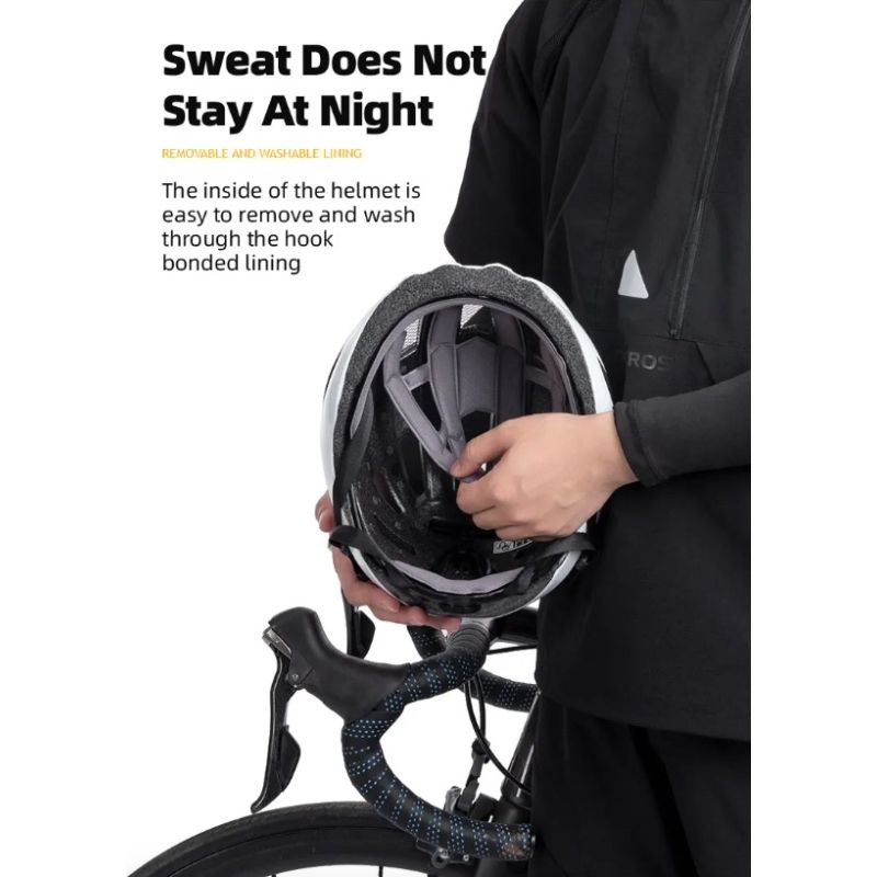 Casco de bicicleta ROCKBROS ultraligero con luz trasera LED recargable ideal para ciclismo urbano y MTB