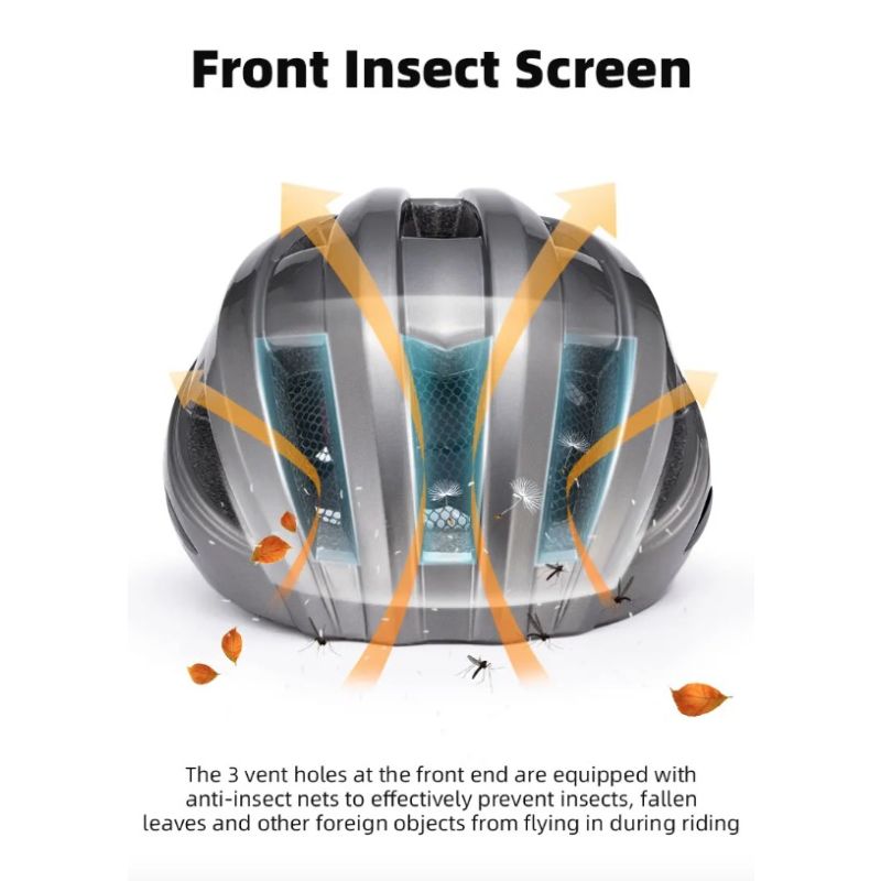 Casco de bicicleta ROCKBROS ultraligero con luz trasera LED recargable ideal para ciclismo urbano y MTB