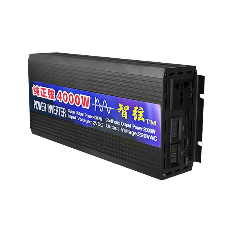 Inversor de Onda Sinusoidal Pura 2000W-4000W con Pantalla LED para Automóvil Energía Eficiente y Limpia 12V/24V