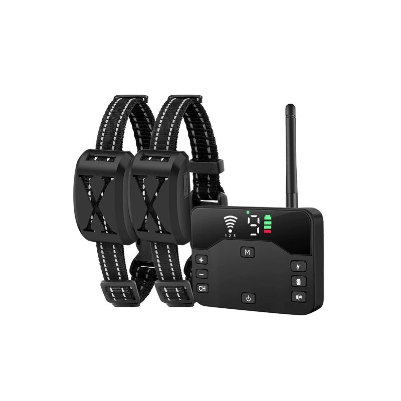 Cerca Eléctrica Inalámbrica para Perros y Collar de Entrenamiento con Descarga Eléctrica Solución Segura