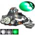 Boruit RJ-3000 Faro LED para camping luz blanca T6 luz verde XPE R5 1000 lúmenes diseño duradero impermeable