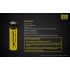 Batería Recargable Nitecore 18650 NL1826 2600mAh 3.7V Ligera Compacta Ideal para Dispositivos Electrónicos