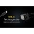 NITECORE NU25 UL linterna frontal LED recargable 400 lúmenes con carga USB-C diseño compacto para aventureros