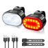 Luces de Bicicleta Recargables USB Impermeables con Múltiples Modos para Seguridad y Visibilidad en Ciclismo