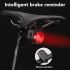 ANTUSI A8 Luz Trasera LED Bicicleta con Alarma Antirrobo Freno Automático Seguridad y Aventura al Aire Libre