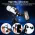 Bossdun telescopio 333X profesional para niños exploración lunar galaxias y ciencia en familia lente 70MM