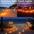 Luces solares de antorcha impermeables con efecto de llama realista para decoración de paisajes e iluminación exterior