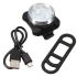 Luz de bicicleta recargable HJ-030 3 LED luz blanca impermeable con 4 modos para seguridad ciclista y visibilidad