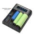 YONII D4 LCD 4 Slot 18650 Cargador de batería para 18650 21700 26650 Batería de litio AA AAA Ni-mh