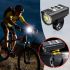 Luz Delantera Bicicleta 9 LEDs Potente Recargable Tipo-C, Impermeable para Seguridad Ciclismo