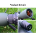 Telescopio terrestre con Zoom 25-75x60, lente ED, Monocular potente, telescopio de prisma Bak4 para acampar al aire libre, observación de aves