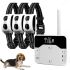Sistema de cerca inalámbrica y collar de entrenamiento remoto para perros con radios ajustables y IP65
