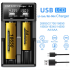 Cargador Inteligente de Batería LCD USB con pantalla LCD de carga para baterías 18650 de litio y Ni-MH AA AAA