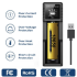 Cargador Inteligente de Batería LCD USB con pantalla LCD de carga para baterías 18650 de litio y Ni-MH AA AAA