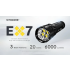 Nitecore EX7 Linterna Potente 6000 Lúmenes USB-C Recargable para Exteriores, Aventura y Búsqueda y Rescate