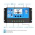 Controlador de carga solar PWM 12V 24V con pantalla LCD y USB dual para energía en cabina remota y sistema doméstico