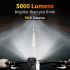 Mangeleyes M5 Luz de Bicicleta de Montaña 5000 Lúmenes USB Recargable Impermeable para Ciclismo Nocturno