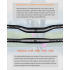 Manillar de bicicleta TOSEEK ZF-ONE MTB completo en fibra de carbono 31.8mm negro mate opción 580 a 760mm