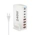 Cargador GaN de escritorio 240W USB tipo C de 8 puertos carga rápida para múltiples dispositivos y laptops