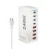 Cargador GaN de escritorio 240W USB tipo C de 8 puertos carga rápida para múltiples dispositivos y laptops
