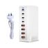 Cargador GaN de escritorio 240W USB tipo C de 8 puertos carga rápida para múltiples dispositivos y laptops