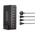 Cargador GaN de escritorio 240W USB tipo C de 8 puertos carga rápida para múltiples dispositivos y laptops