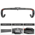 Manillar de Carbono TOSEEK 31.8mm 400mm 420mm 440mm Ligero con Enrutamiento Interno Ideal para Ciclismo de Ruta
