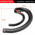 Manillar de Carbono TOSEEK 31.8mm 400mm 420mm 440mm Ligero con Enrutamiento Interno Ideal para Ciclismo de Ruta