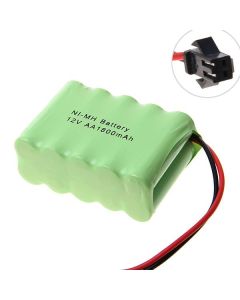 Batería recargable 12V AA 1800mAh Ni-MH con enchufe SM para juguetes y vehículos alta capacidad rendimiento eco