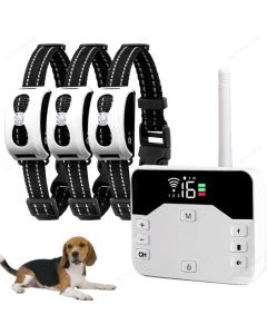 Sistema inalámbrico de cerca electrónica para perros y Collar de entrenamiento remoto, pitido, vibración de choque y contención de mascotas para cachorros de todos los tamaños